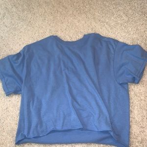 Blue crop top